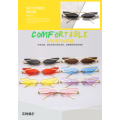 Frameless Ocean color triangle  2020 new arrivals unique fashion shades custom designer luxury metal sunglasses women 72029